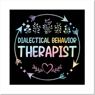 Dialectical behavior Therapist cute floral watercolor Posters and Art